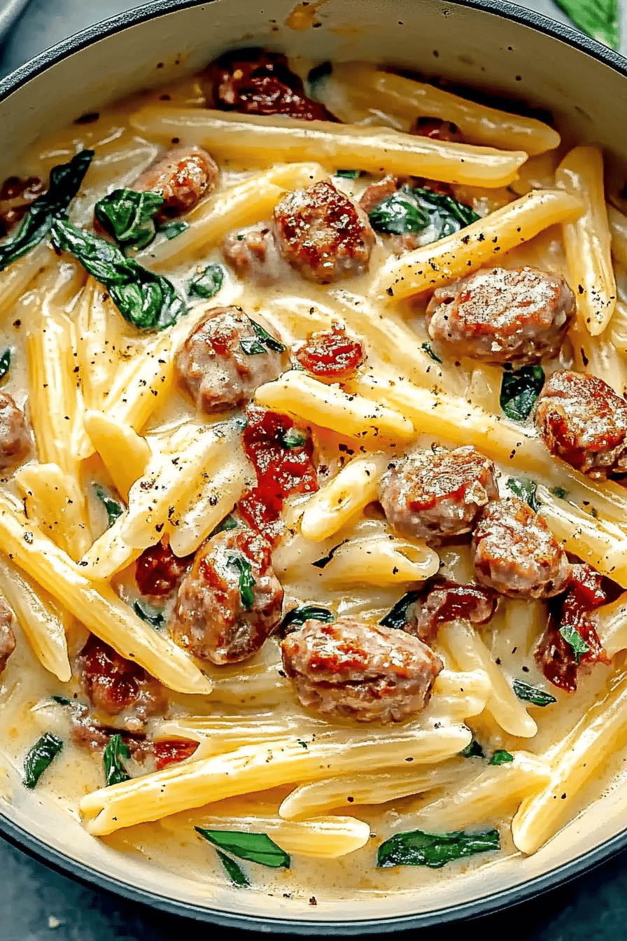 Tuscan sausage pasta