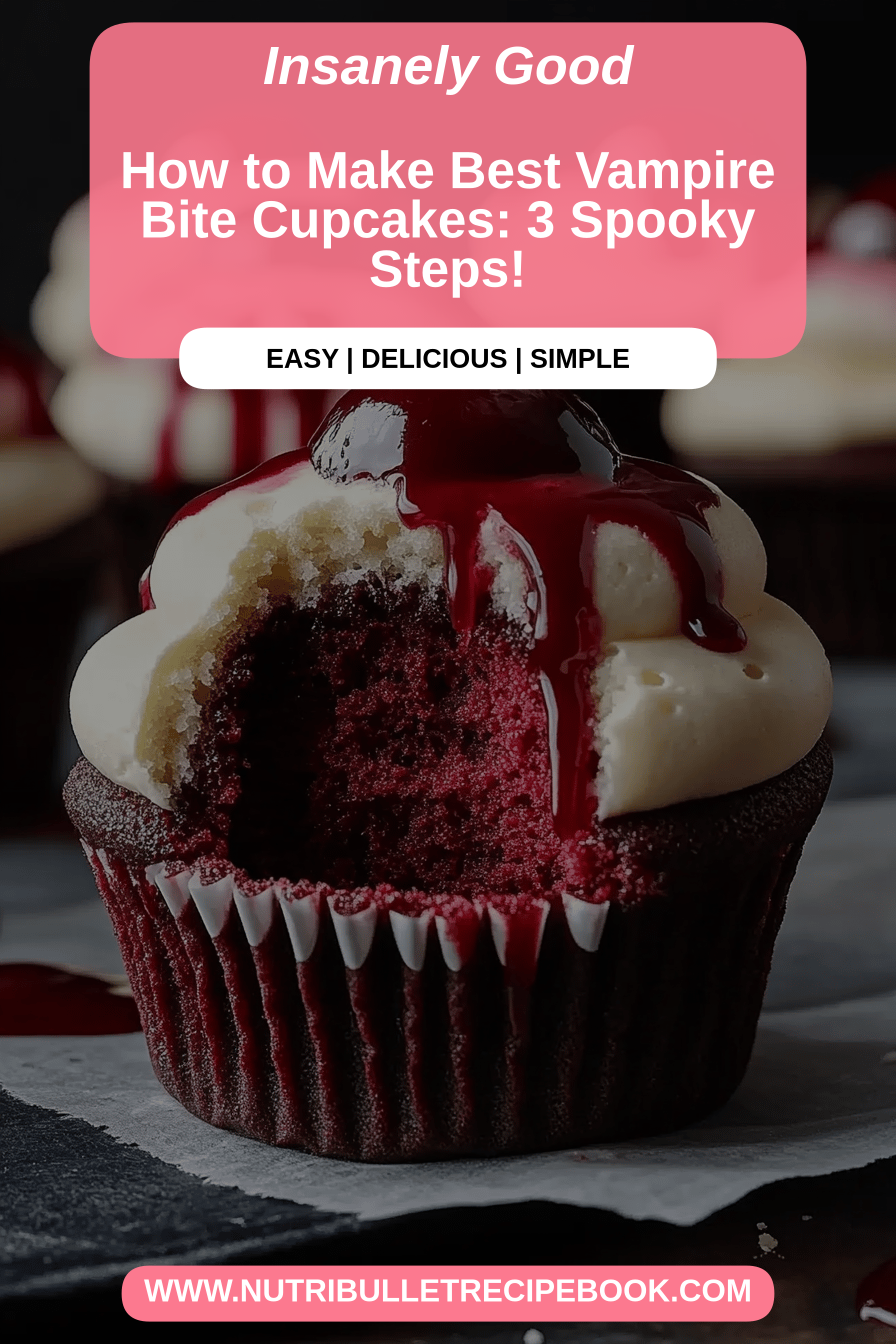 Vampire bite cupcakes final dish beautifully presented and ready to serve