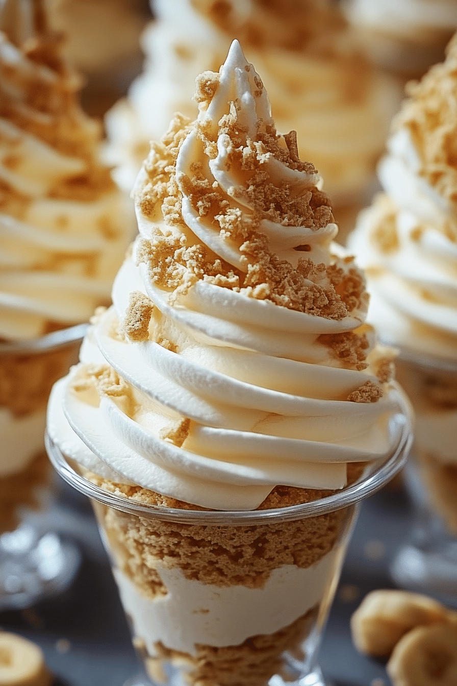 banana pudding cheesecake slice on plate showing perfect texture and swirl pattern