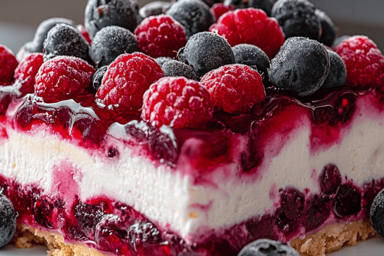 berry jello lasagna