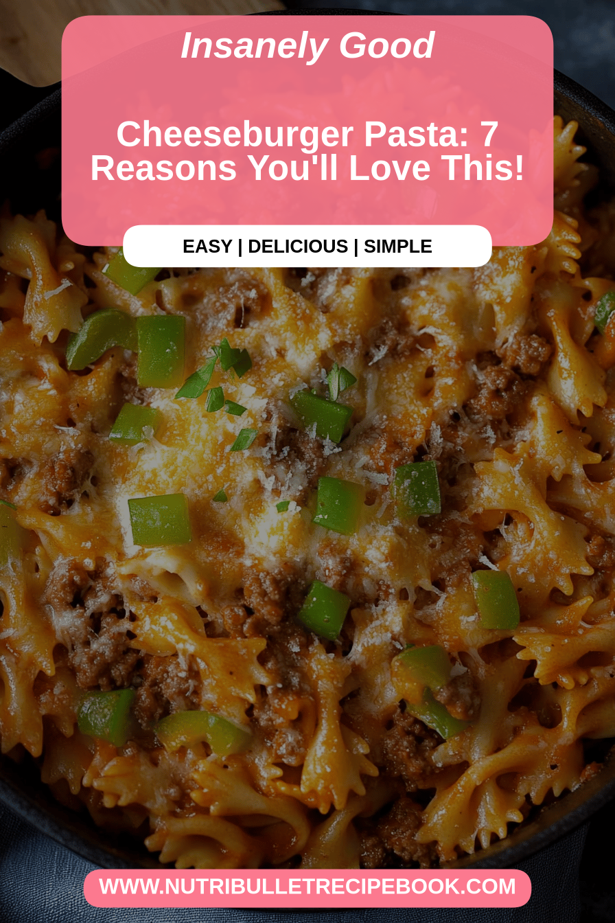 cheeseburger pasta final dish beautifully presented and ready to serve