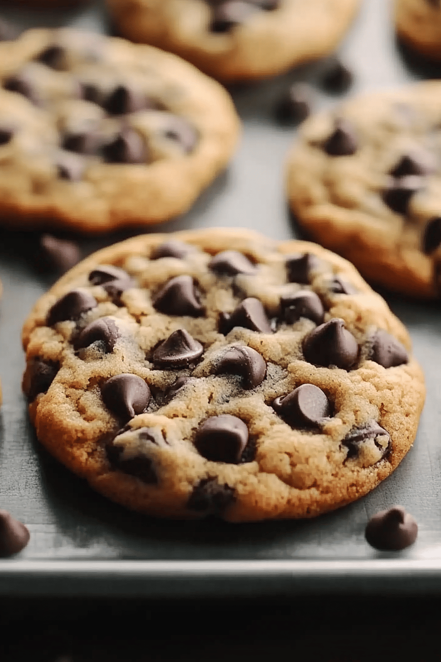 chocolate chip cookies ingredients organized and measured on kitchen counter