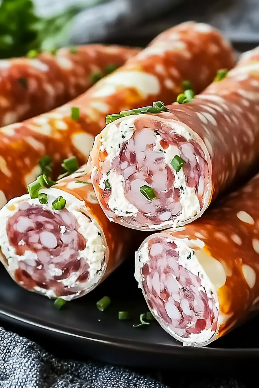 cream cheese salami roll-ups