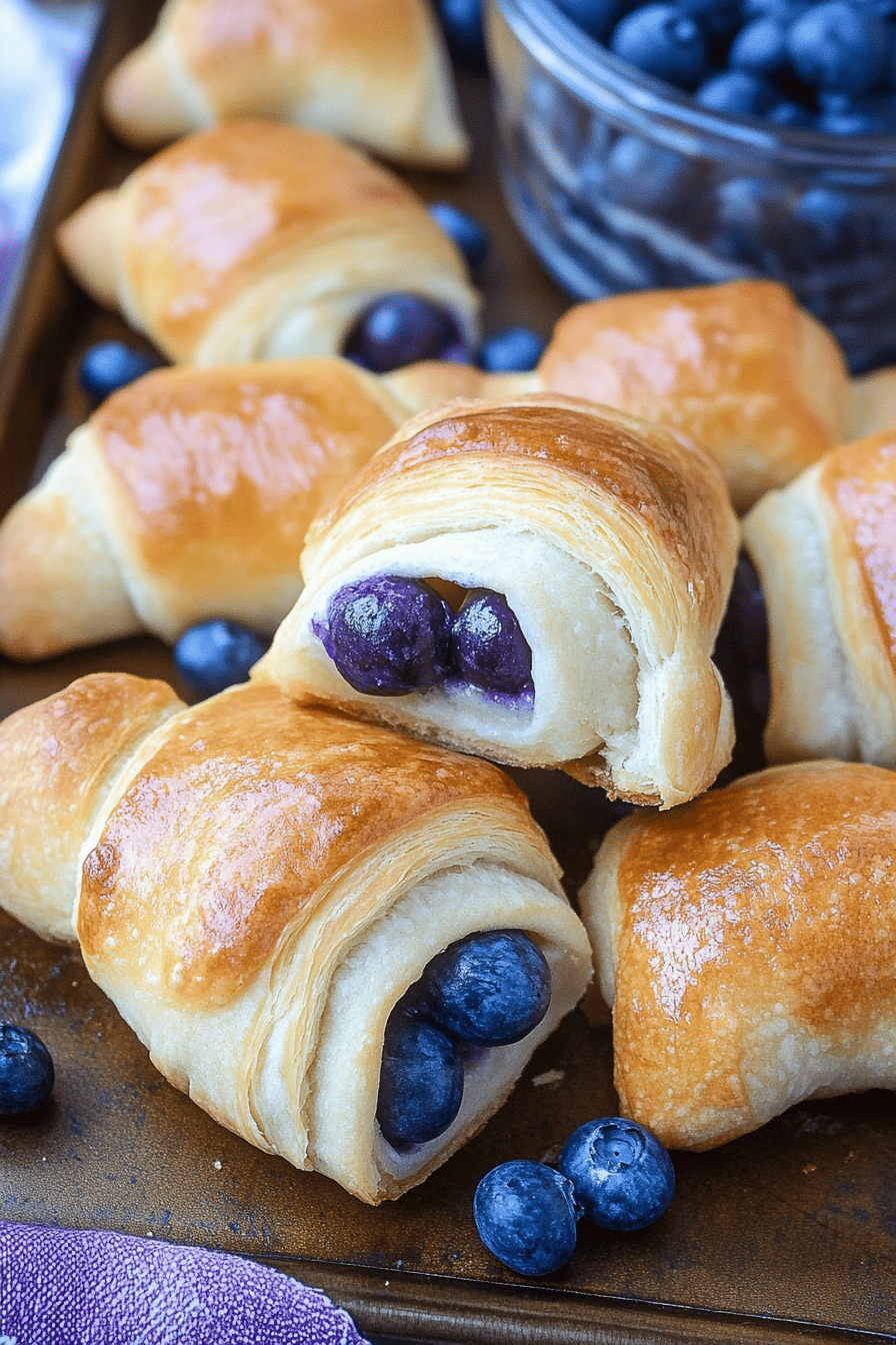 crescent rolls ingredients organized and measured on kitchen counter