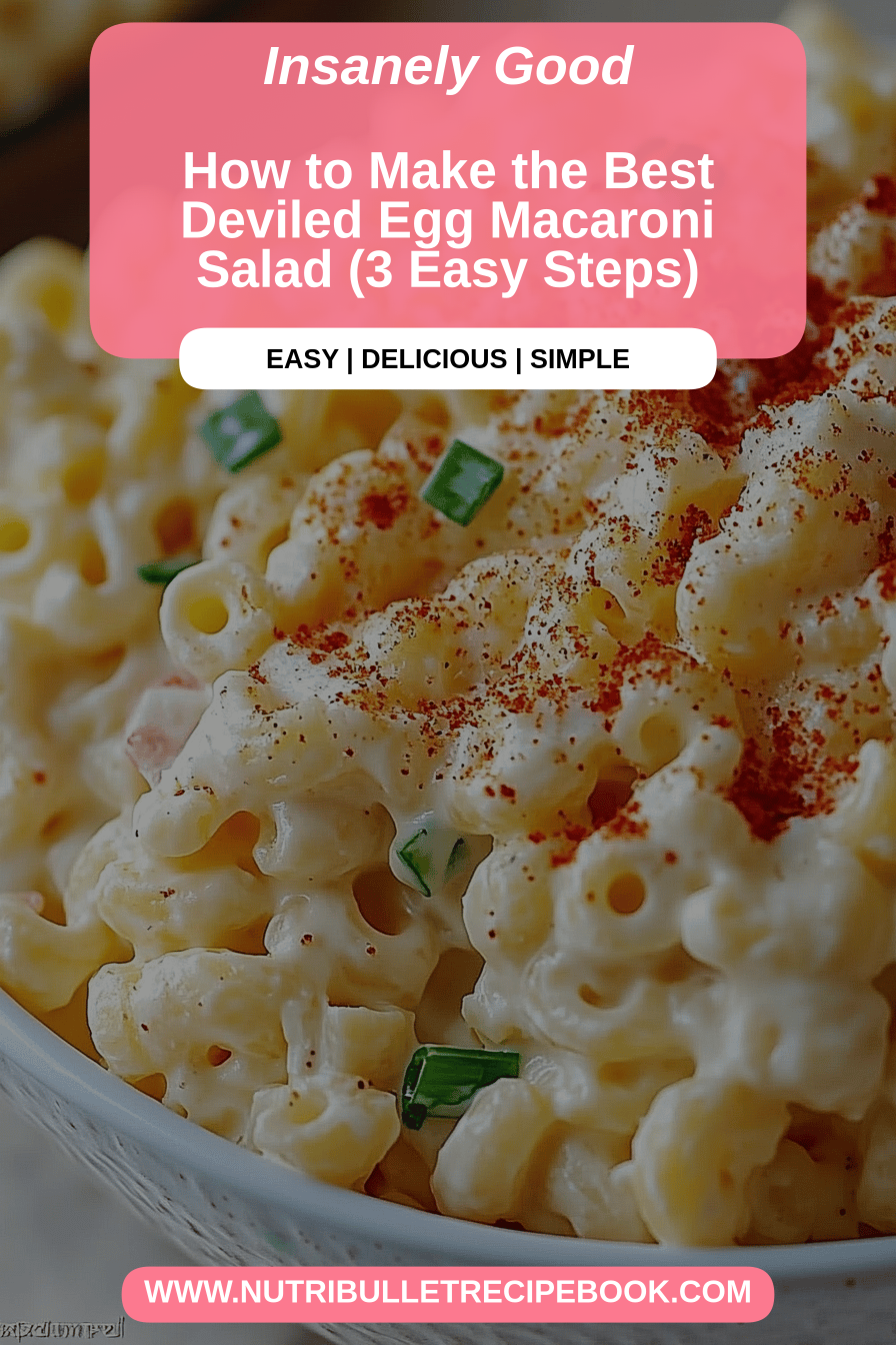 deviled egg macaroni salad final dish beautifully presented and ready to serve