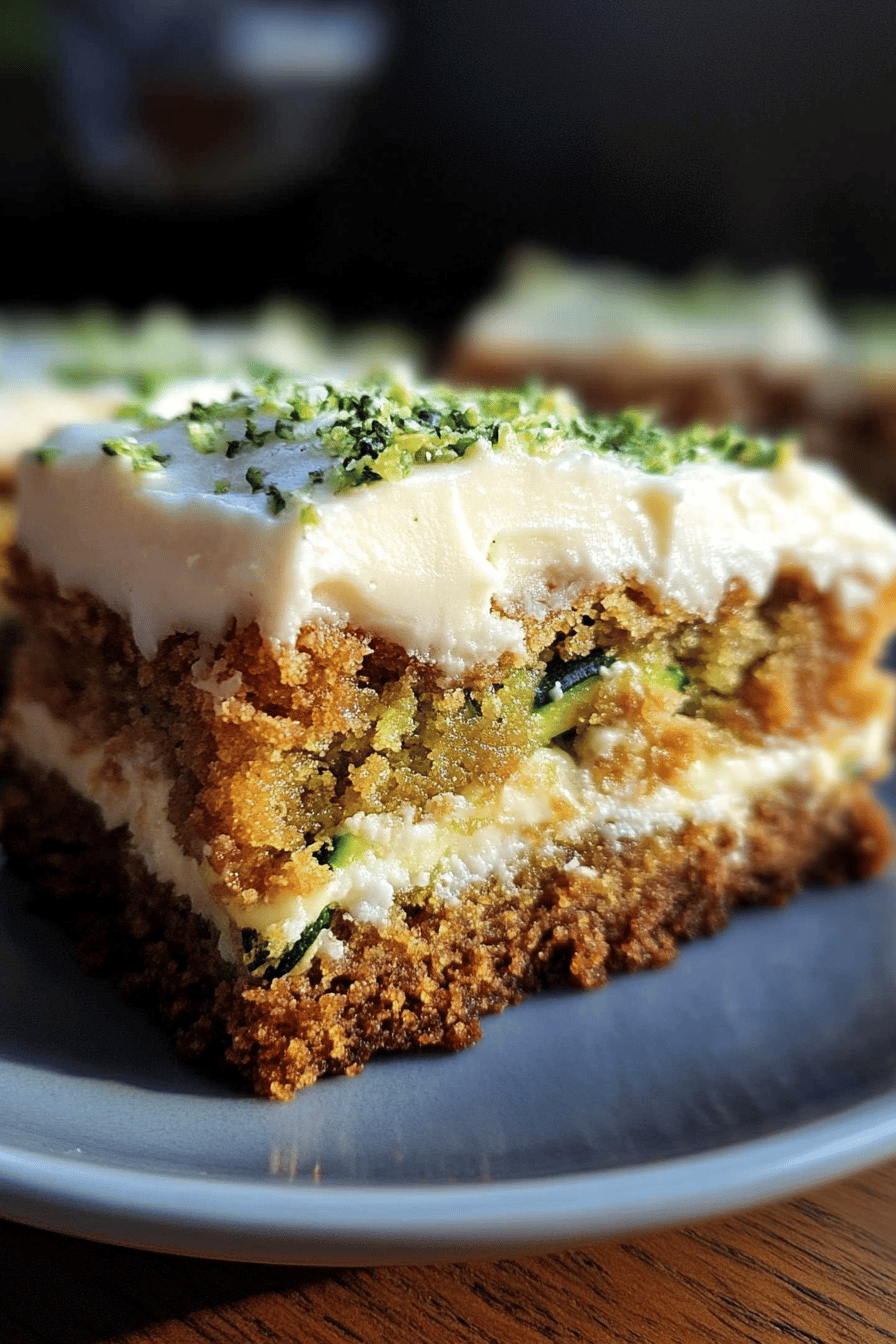 frosted zucchini bars