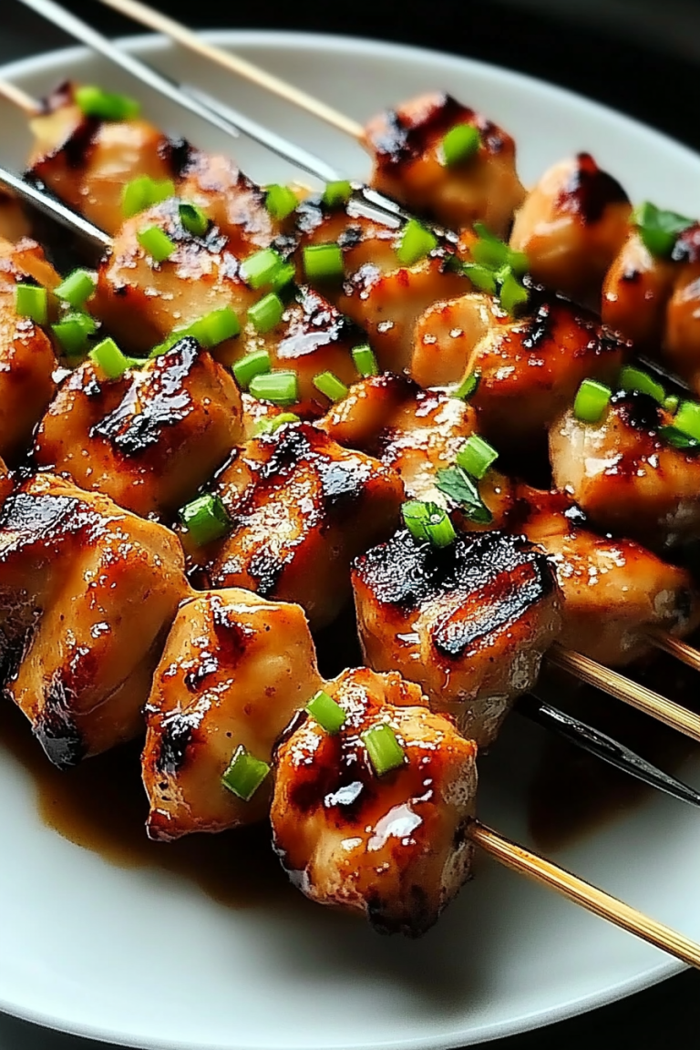 honey garlic chicken kabobs