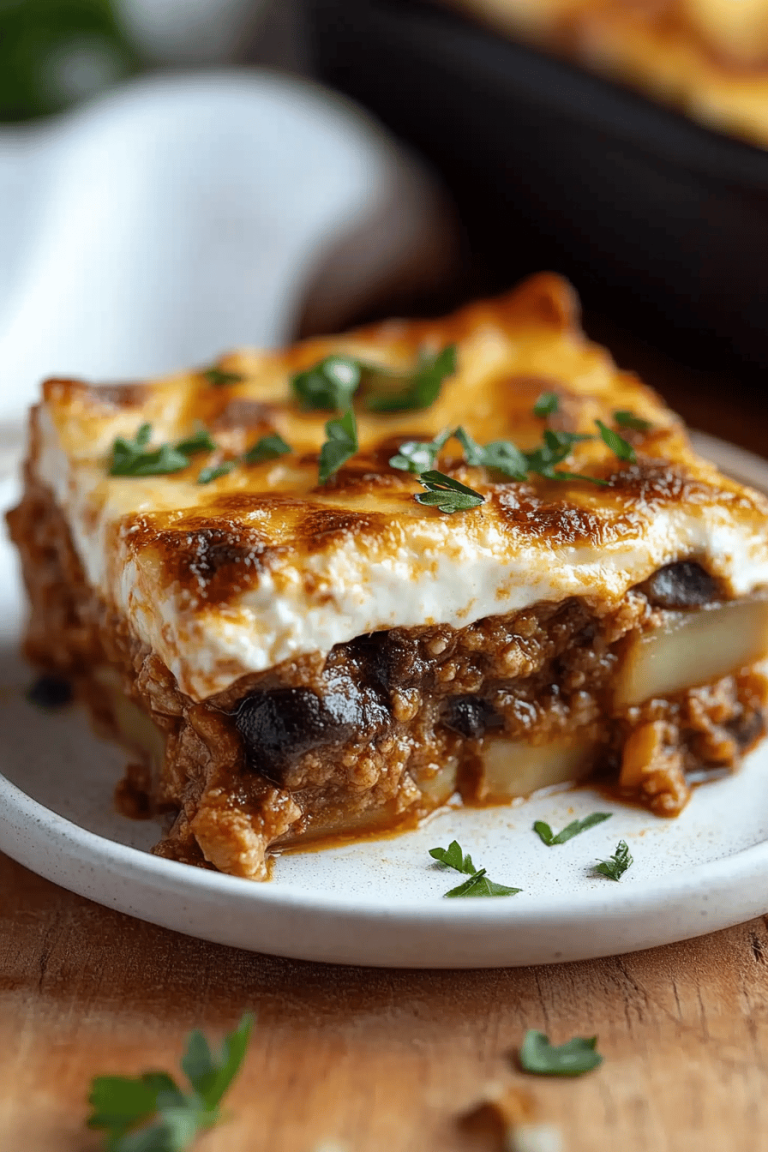 layered moussaka bechamel