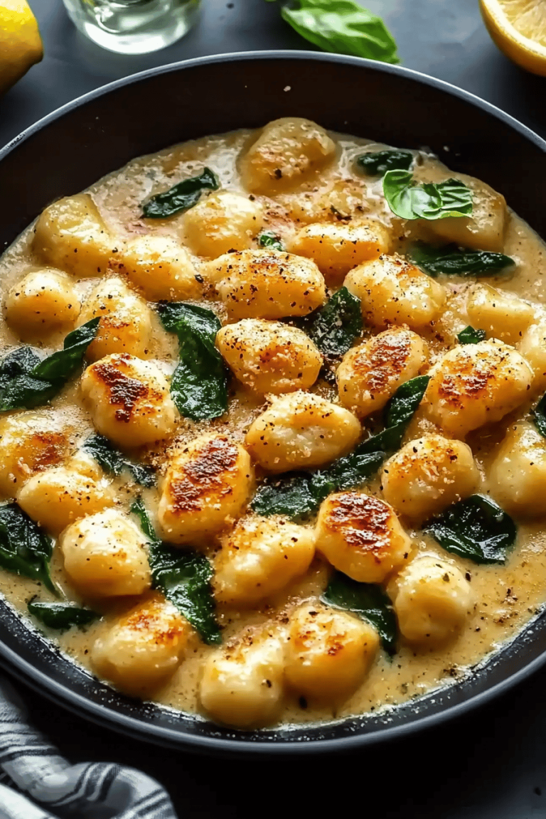 lemon garlic chicken gnocchi