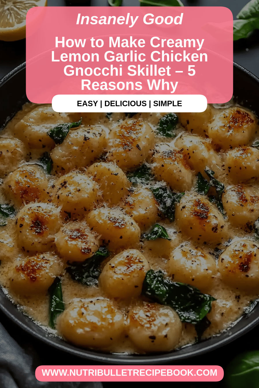 lemon garlic chicken gnocchi final dish beautifully presented and ready to serve