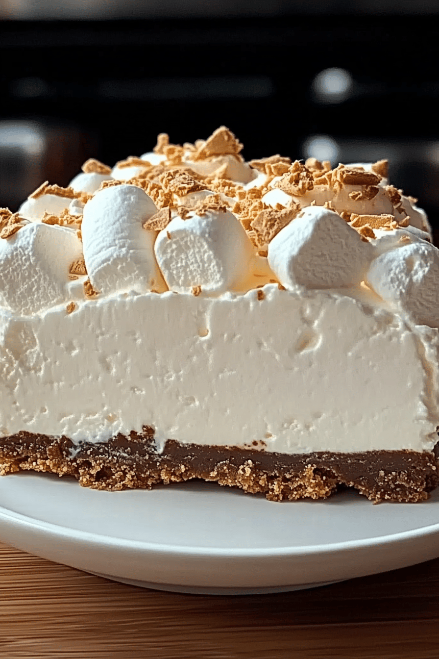 marshmallow cheesecake recipe ingredients organized and measured on kitchen counter