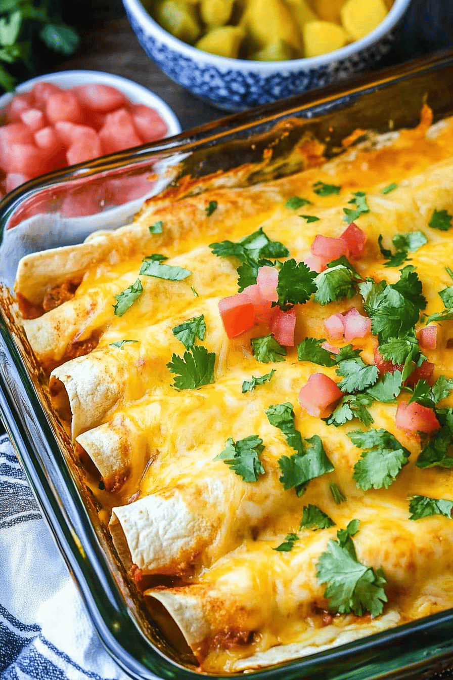 pulled pork enchiladas ingredients organized and measured on kitchen counter