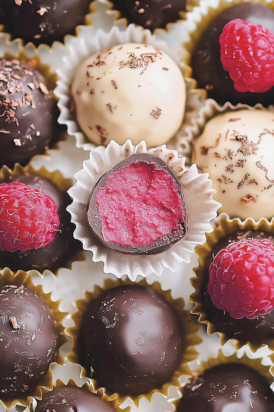 raspberry truffles