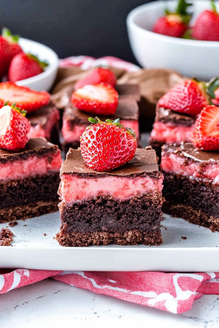 strawberry brownies