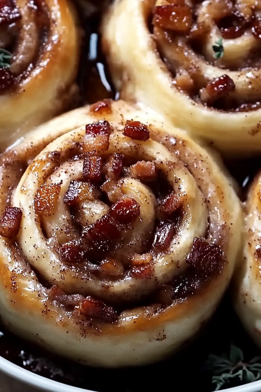 Bourbon Maple Bacon Cinnamon Rolls