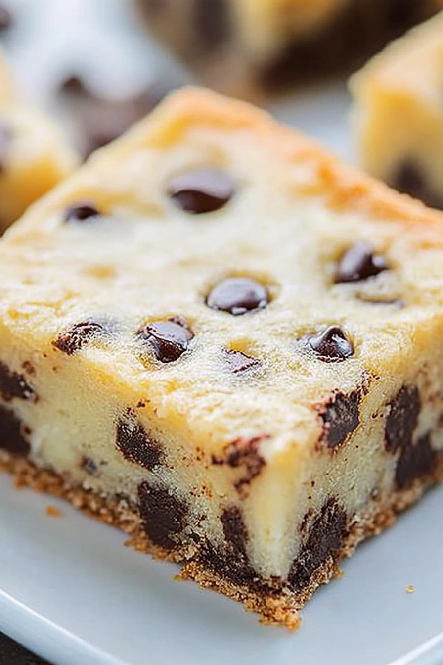 Gooey butter chocolate chip bars