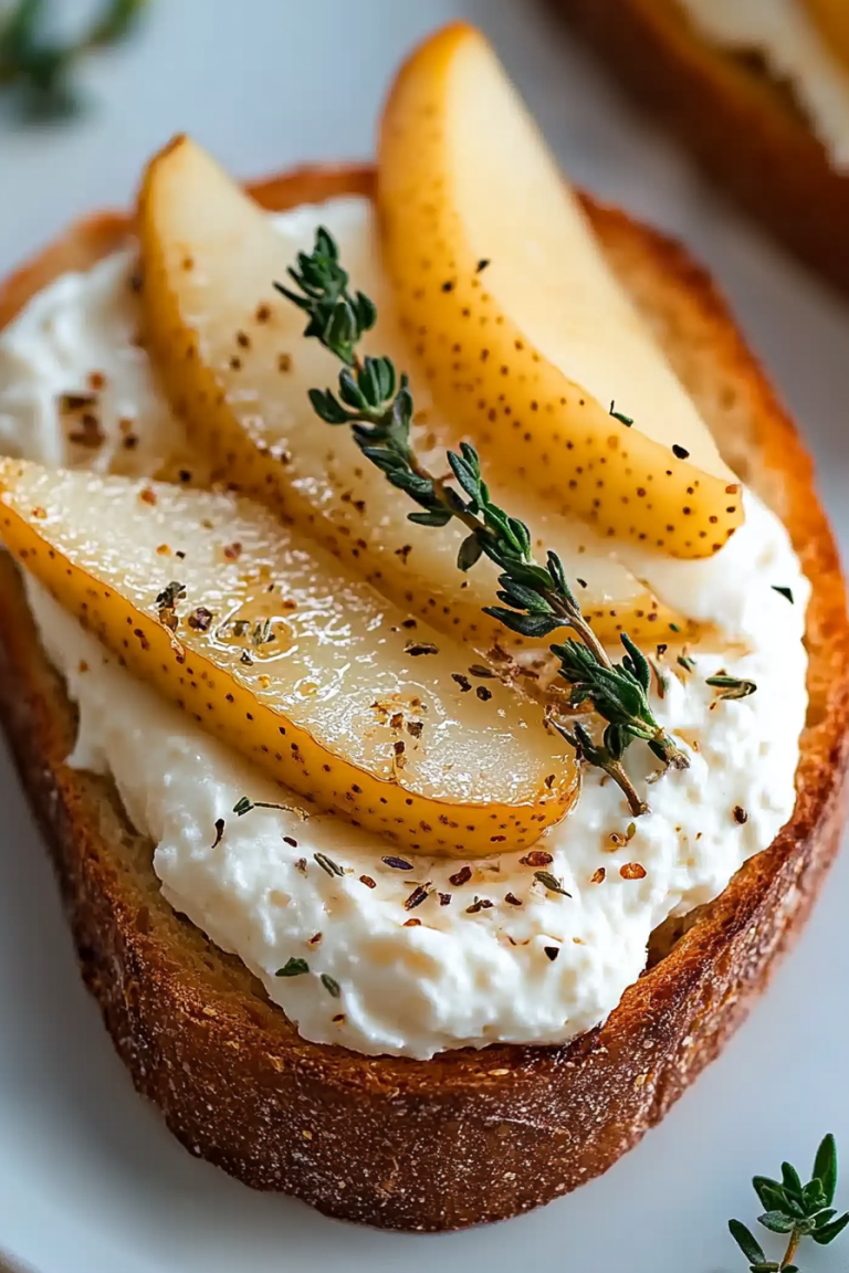 Gourmet Ricotta Pear Toast