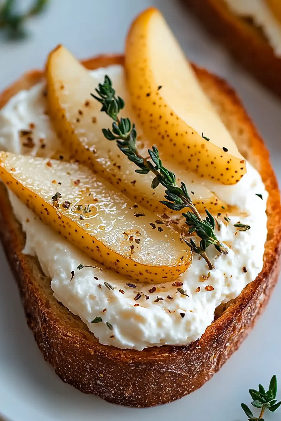 Gourmet Ricotta Pear Toast