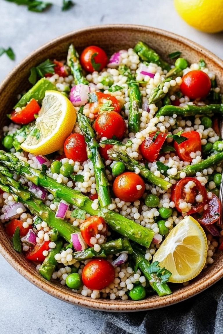 Lemon Asparagus Couscous Salad