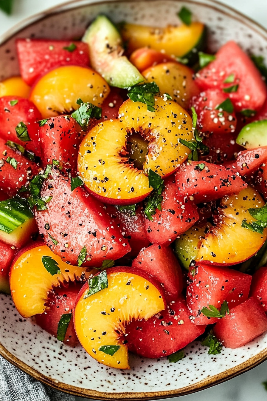 Peach Watermelon Salad