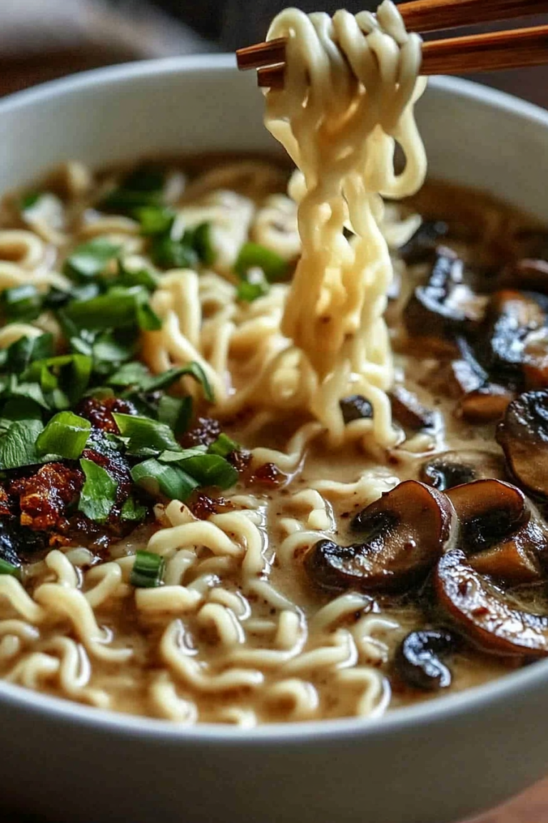 Vegan Creamy Mushroom Ramen