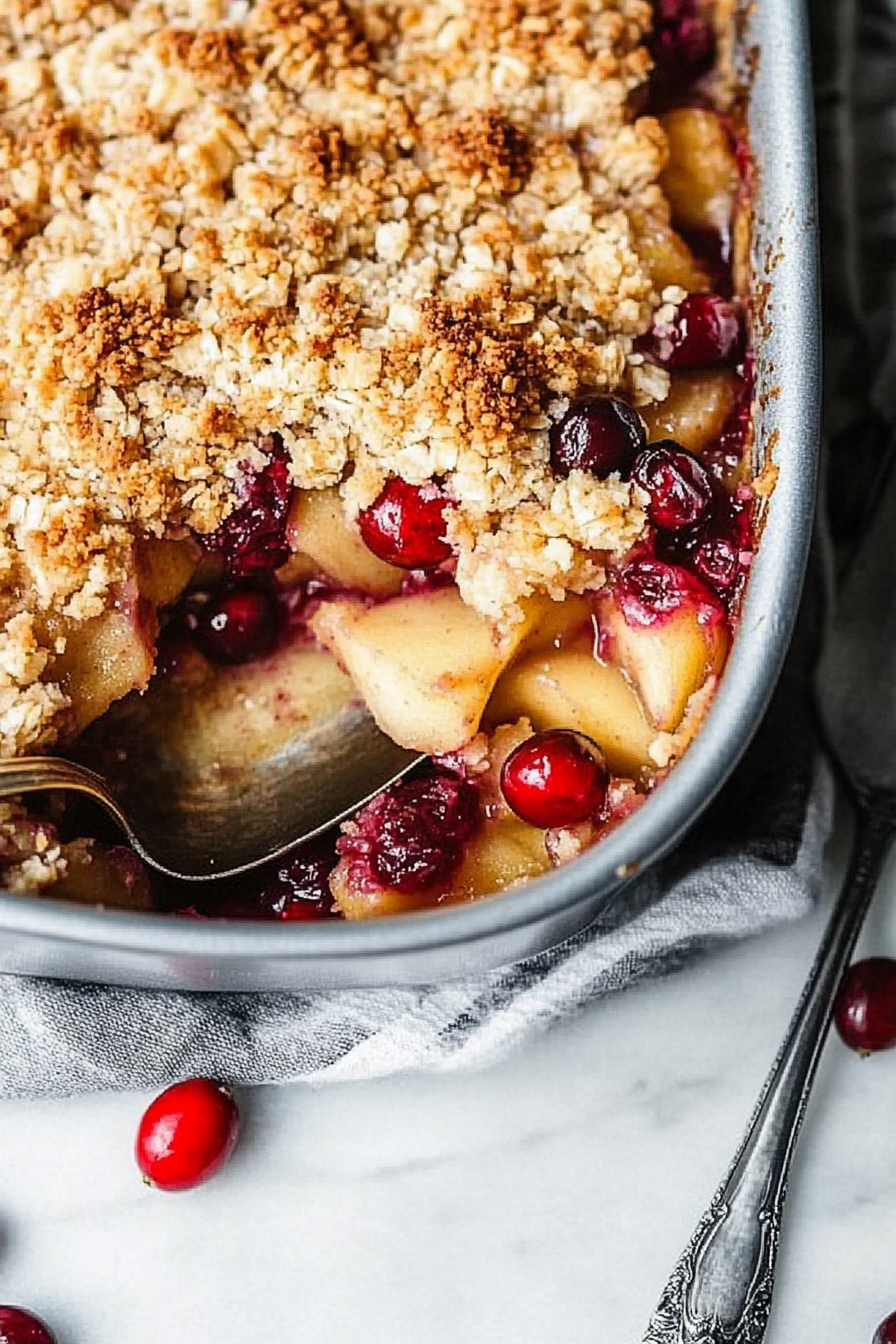 apple cranberry crumble