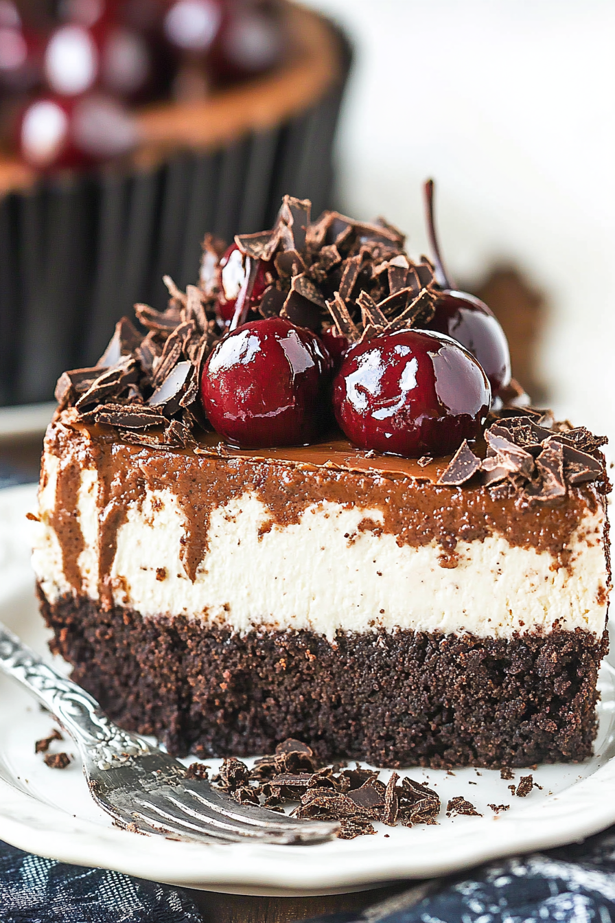 chocolate cherry cheesecake