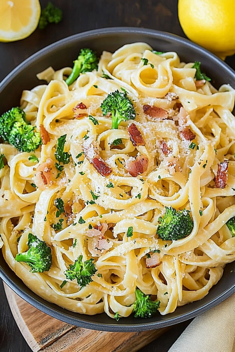 fettuccine with bacon