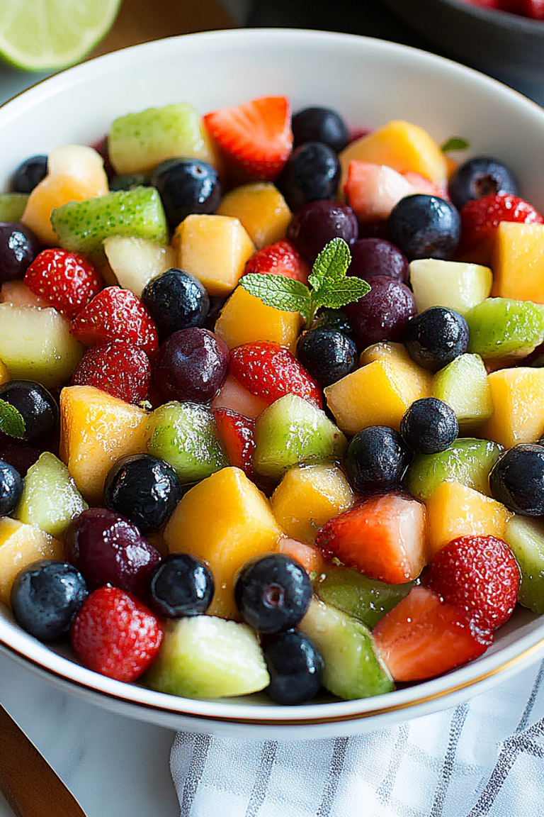 fruit salad honey lime