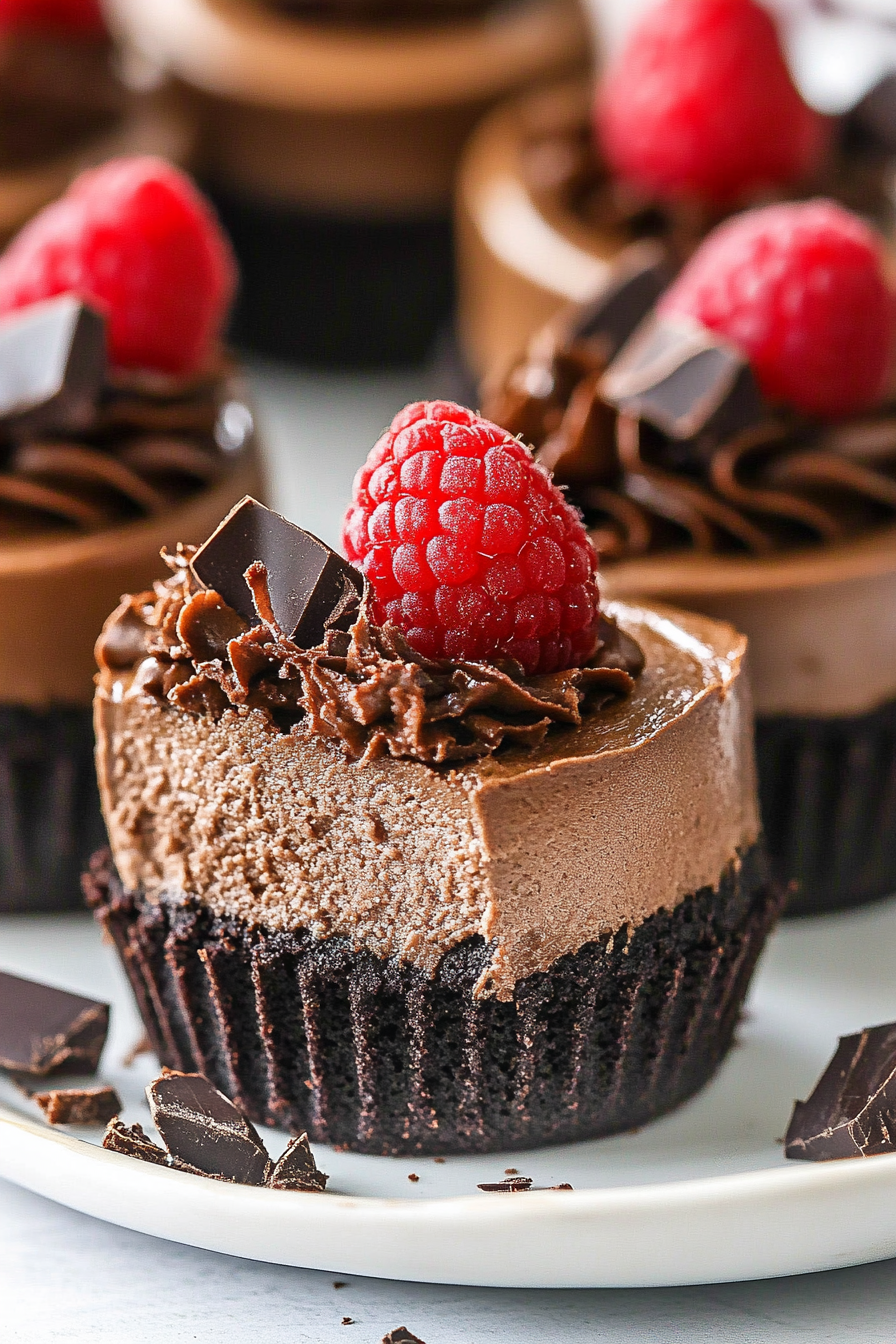 mini chocolate cheesecake