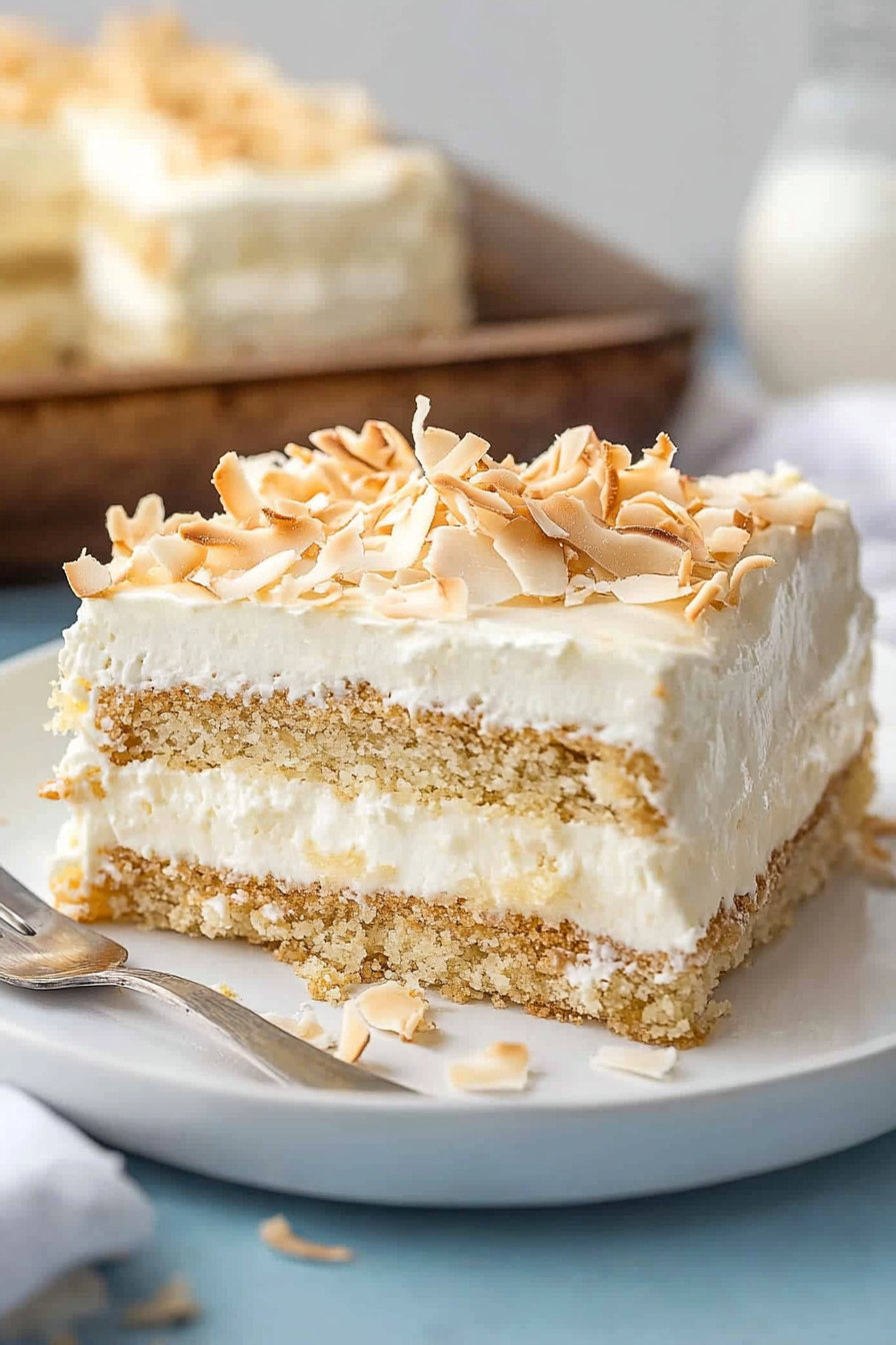 no bake coconut cake