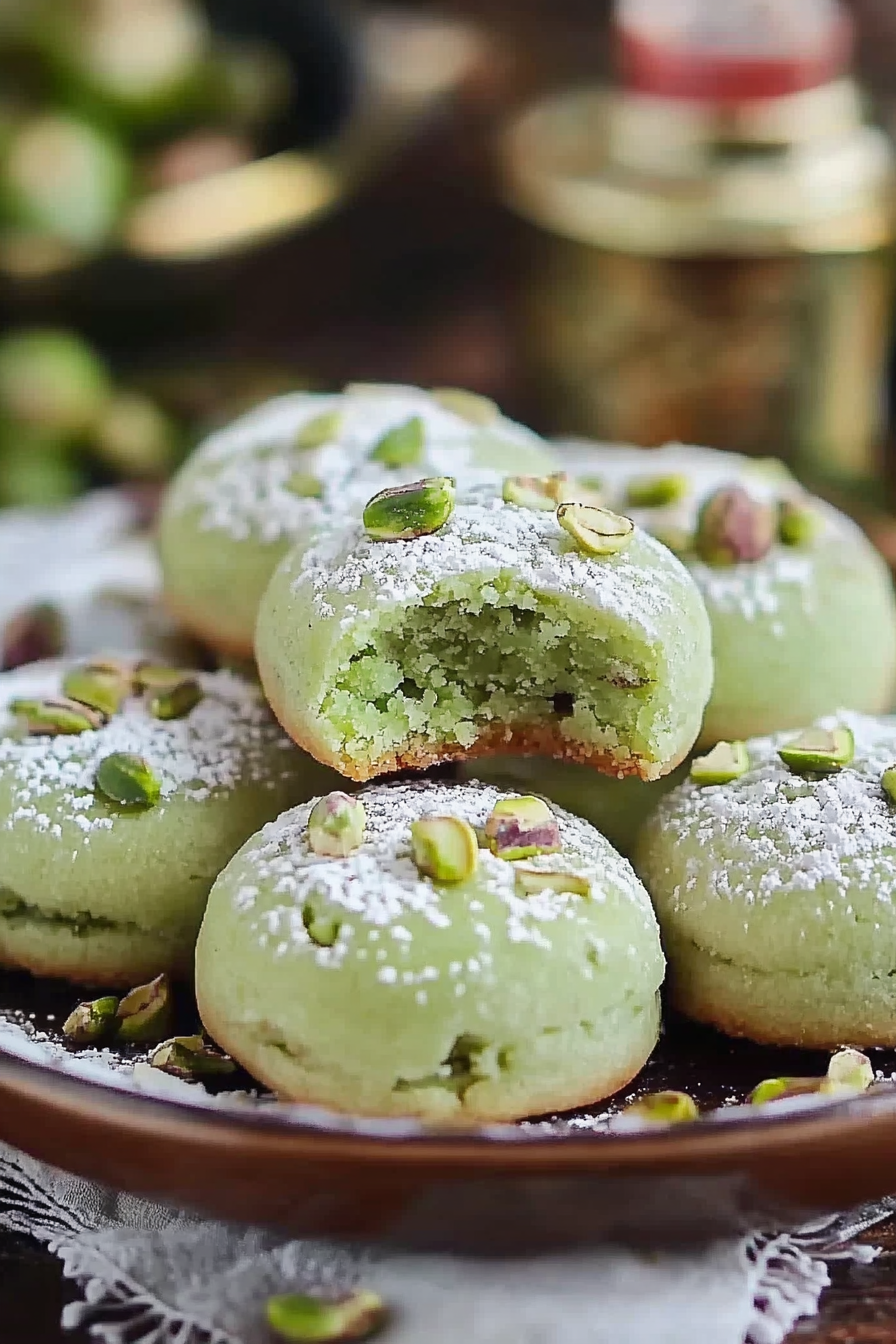 pistachio wedding cookies