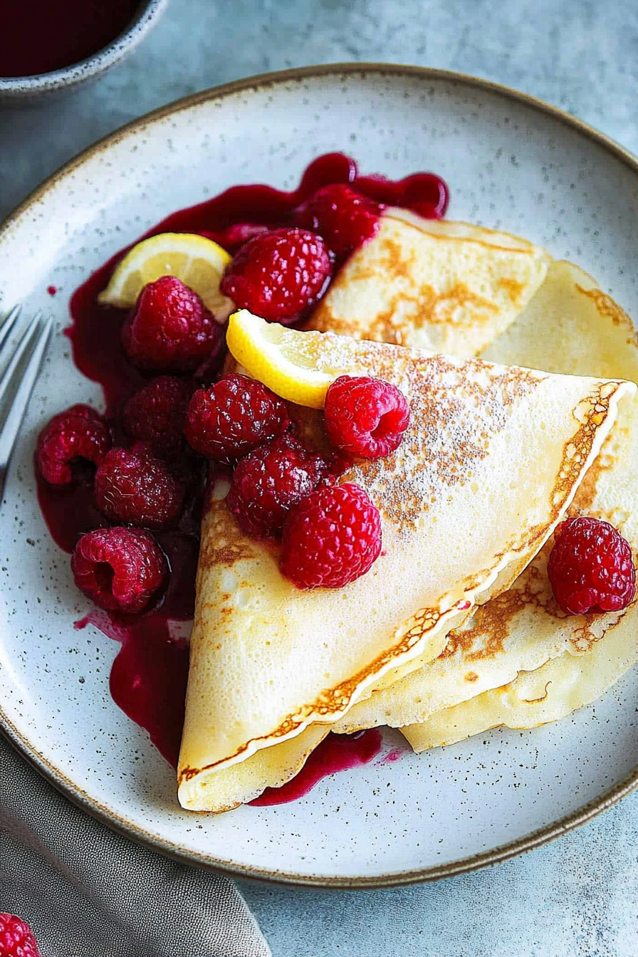 raspberry lemon crepes