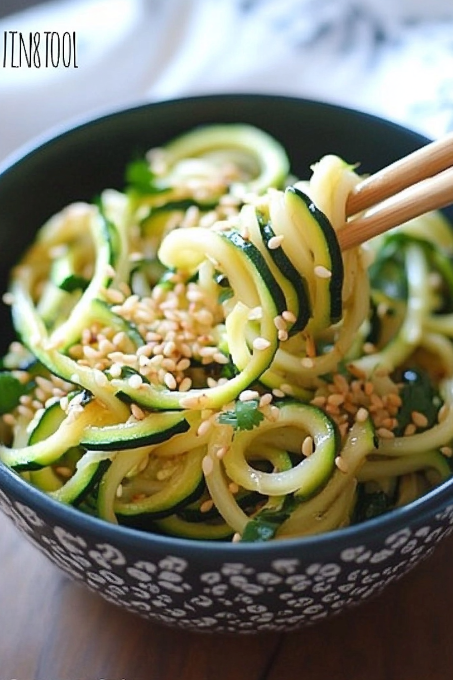 sesame zucchini noodles