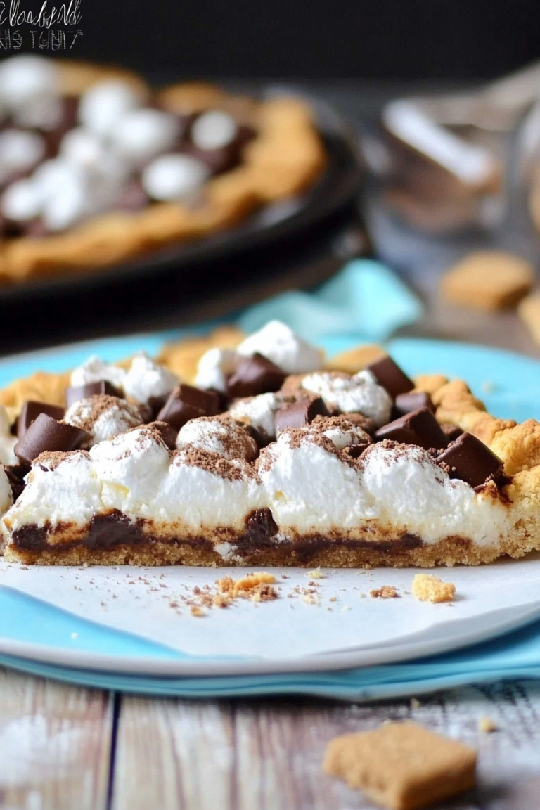 smores pizza dessert