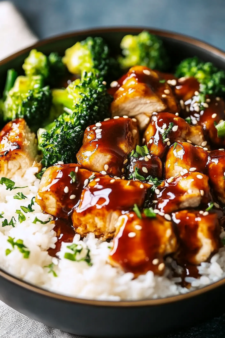 sticky chicken rice bowls