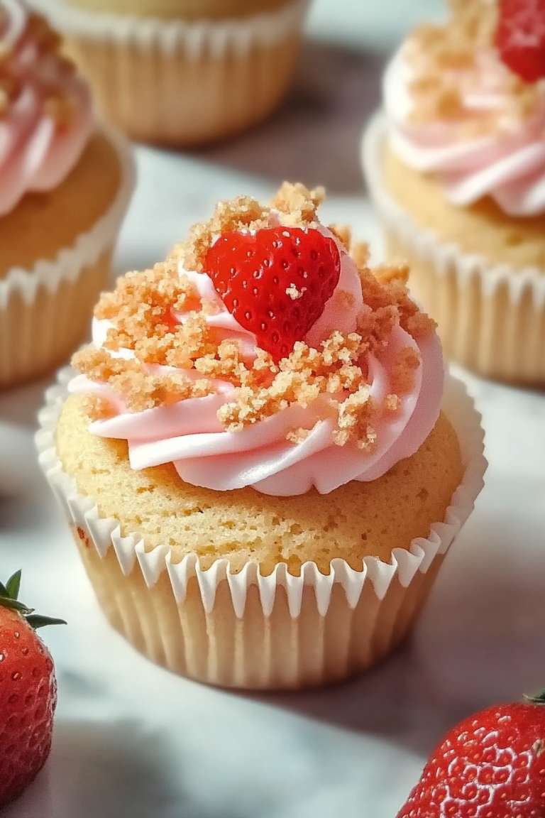 strawberry crunch cupcakes