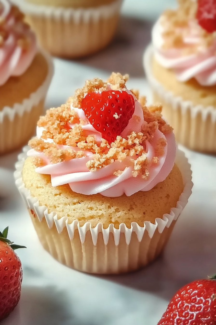 strawberry crunch cupcakes