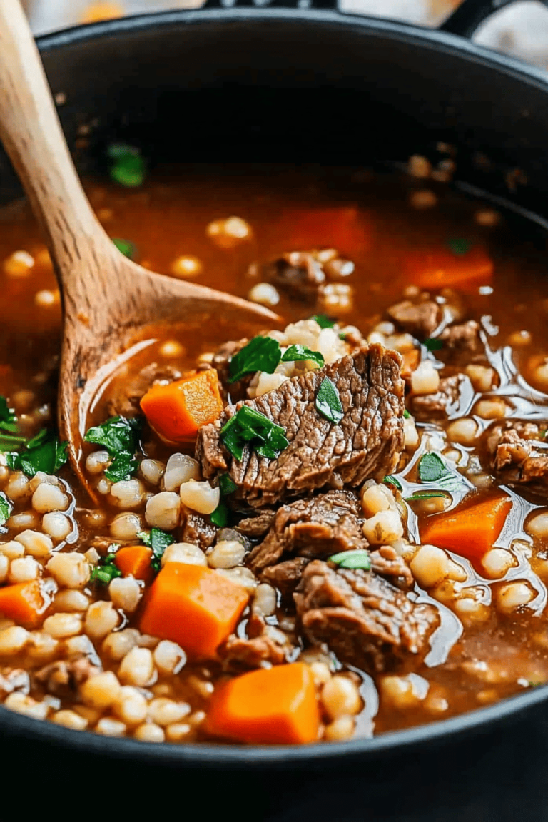 beef and macaroni soup