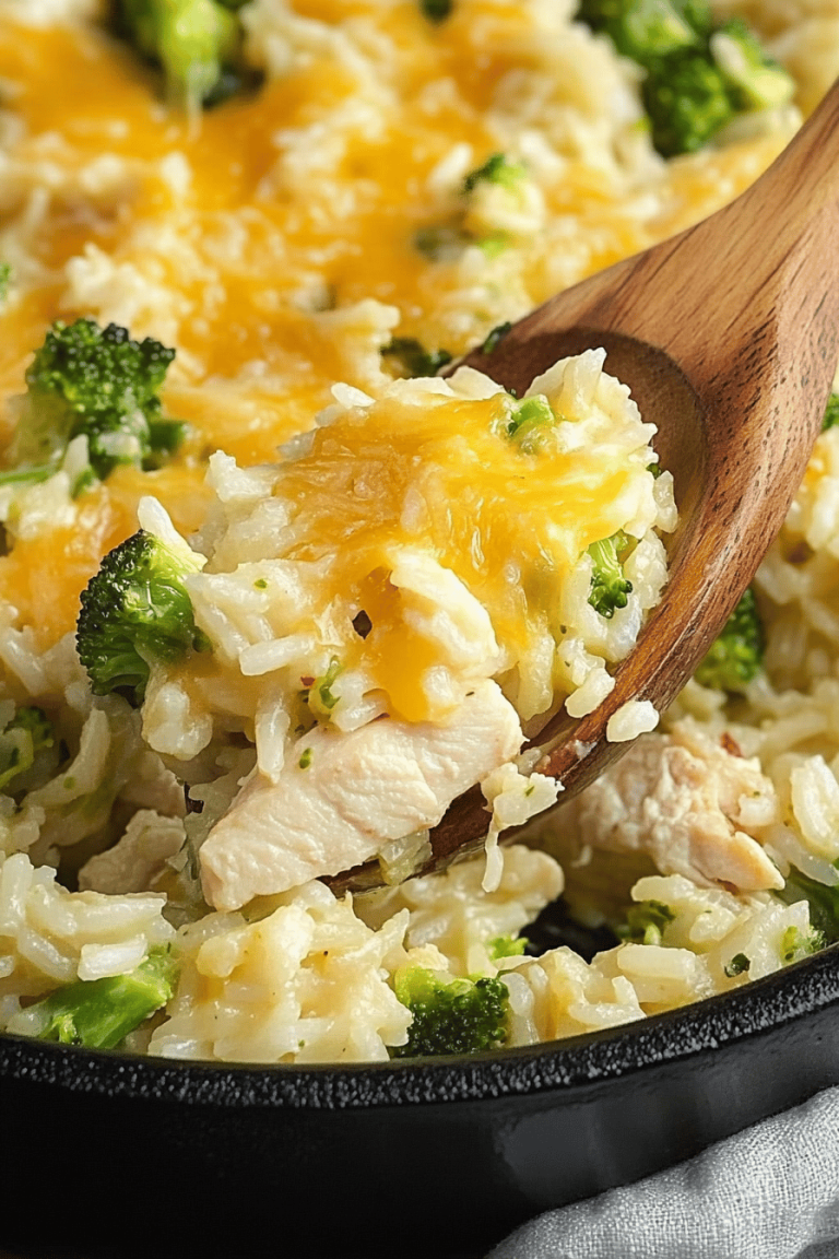 One-Pot Cheesy Chicken Broccoli Rice