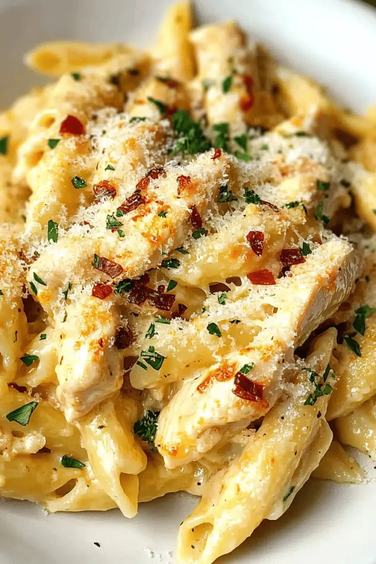 Crockpot Garlic Parmesan Chicken Pasta
