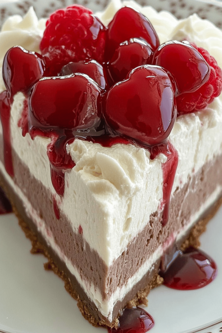 No-Bake Black Forest Cheesecake Pie