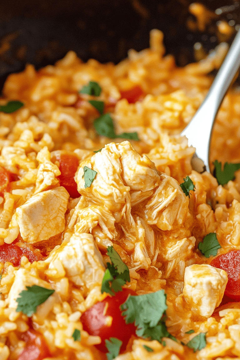 One-Pot Queso Chicken and Rice