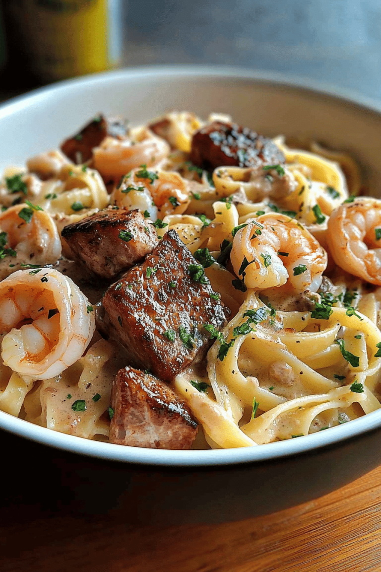 Steak Shrimp Noodles