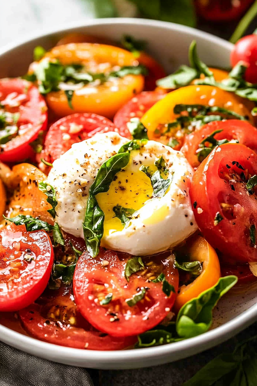 tomato burrata salad