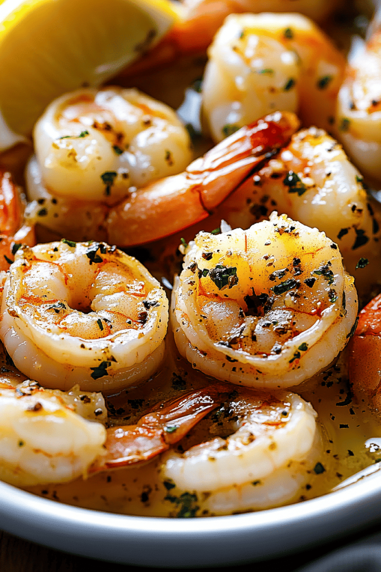 Lemon butter shrimp pasta