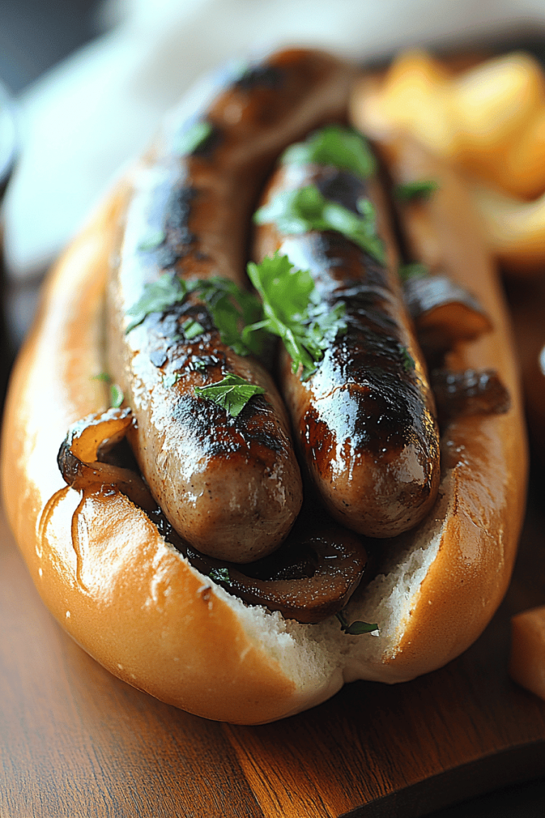 Oven Braised Beer Brats