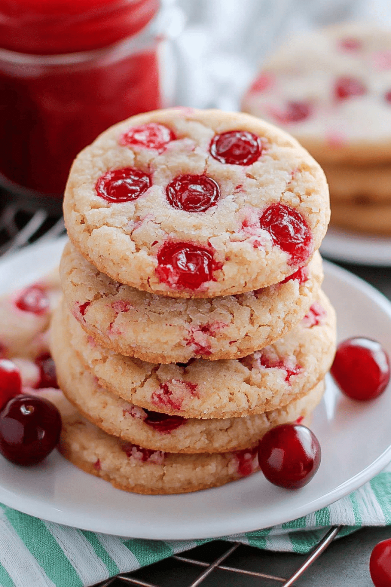 Cherry Shortbread Cookies