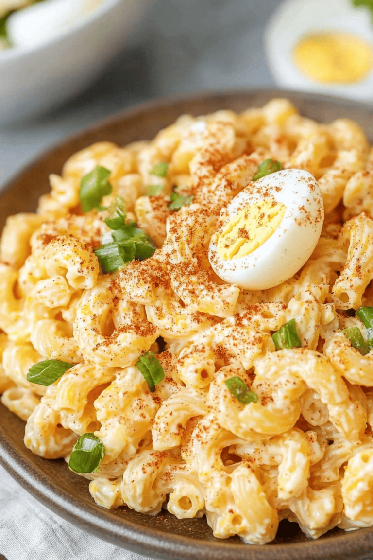 deviled egg macaroni salad