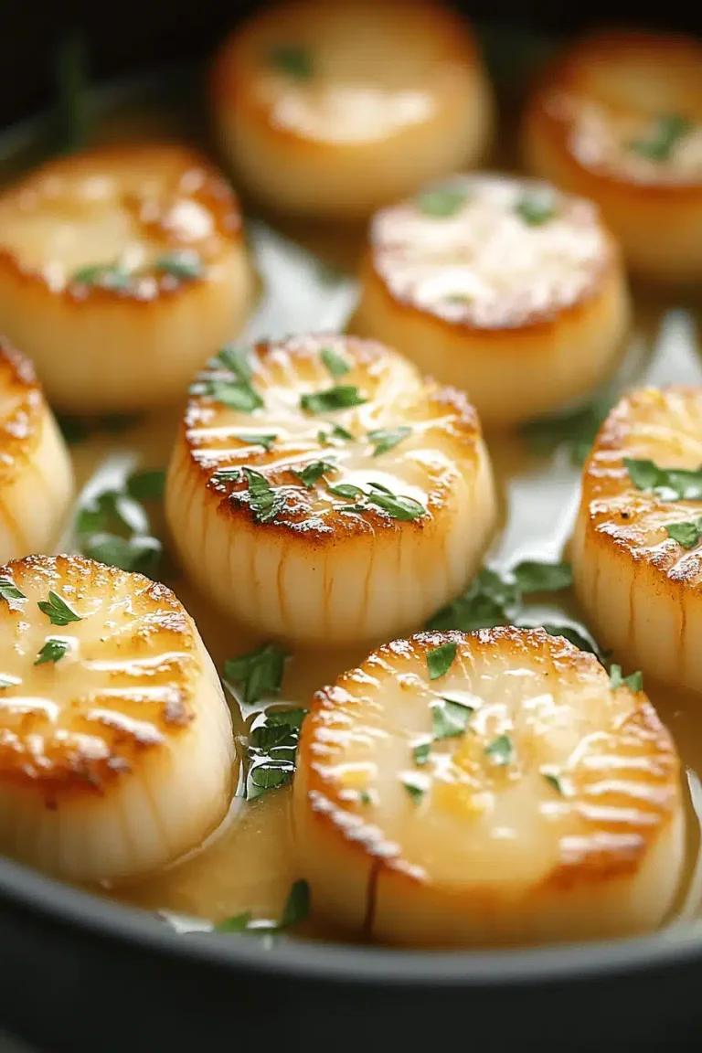 Garlic butter scallops